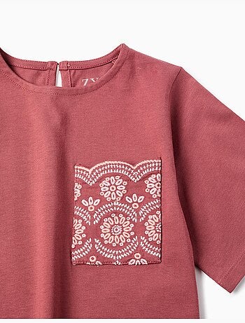 T-shirt en coton avec poche brodée