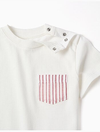 T-shirt en coton avec poche poitrine