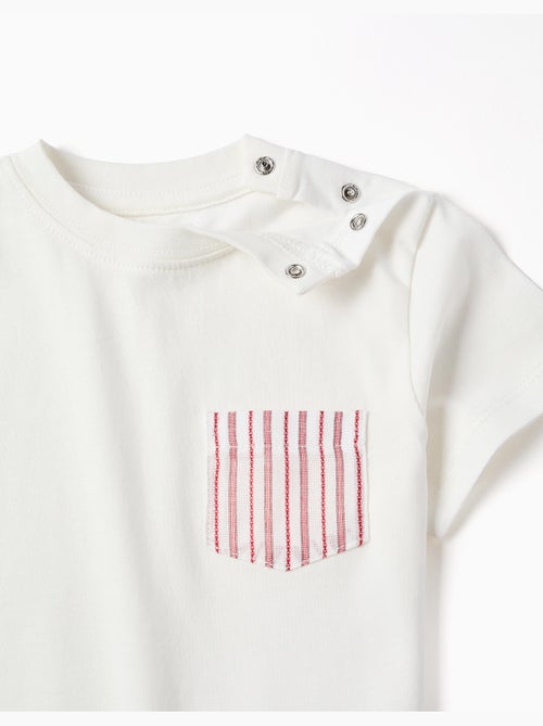 T-shirt en coton avec poche poitrine - Kiabi