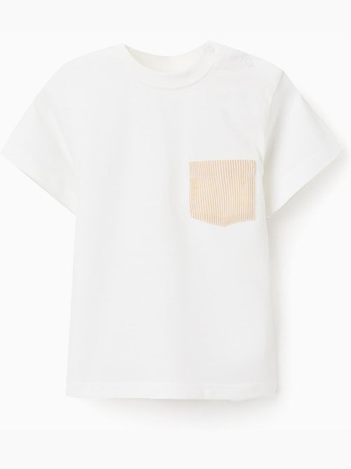 T-shirt en coton avec poche poitrine - Kiabi