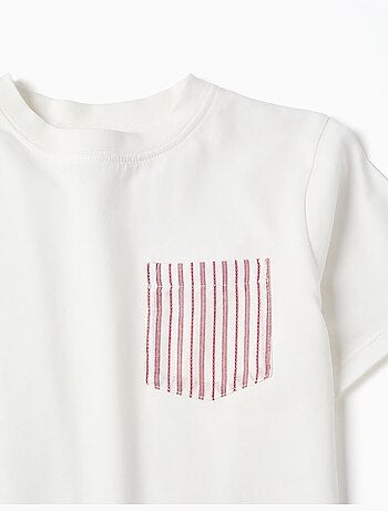 T-shirt en coton avec poche poitrine