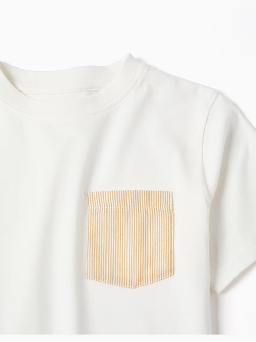 T-shirt en coton avec poche poitrine - Kiabi