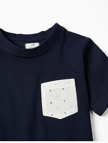 T-shirt en coton avec poche poitrine
