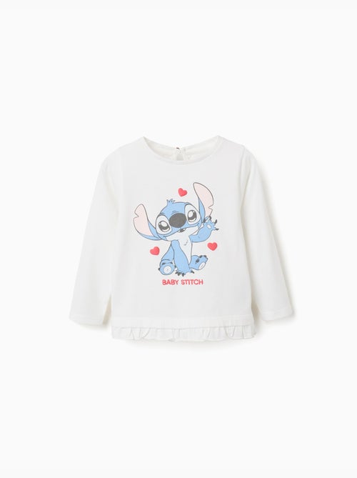 T-shirt en coton avec Stitch et volants - Kiabi