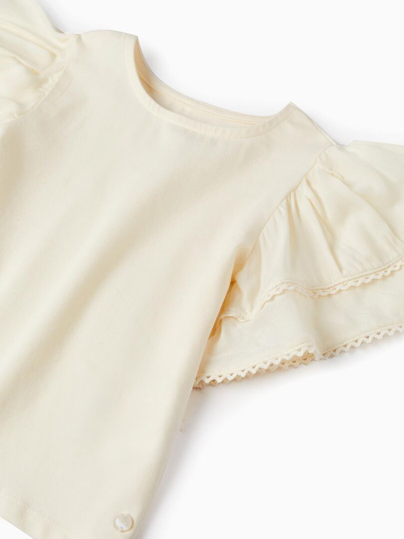 Arshiner Cardigan Volants Fille - Boléro Court Élégant Pour Robe De Communion Et Baptême