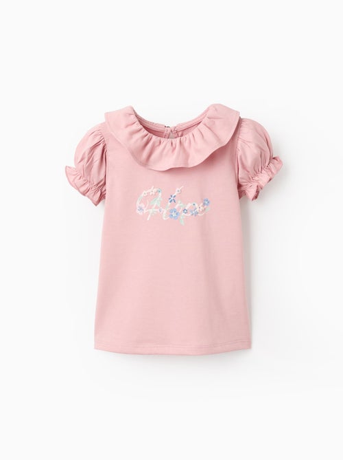 T-shirt en Coton avec Volants - Kiabi
