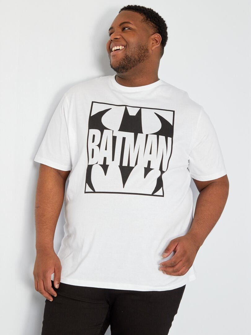 T-shirt en coton 'Batman' blanc - Kiabi