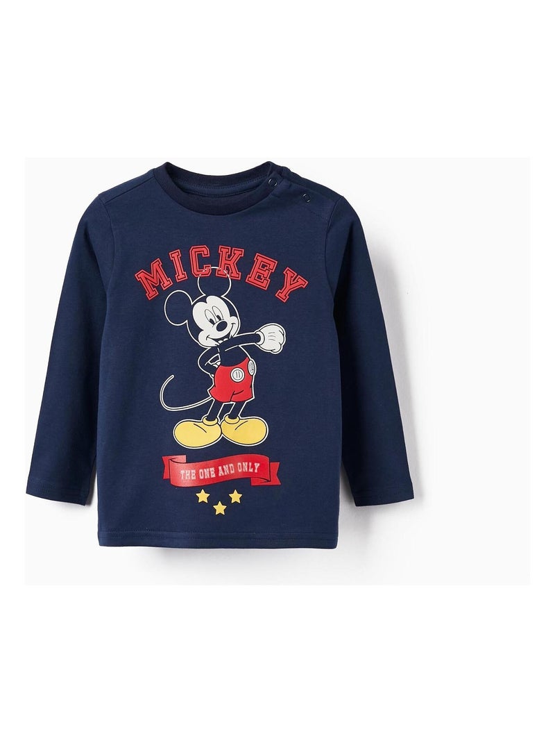T-shirt en Coton Bébé Garçon 'Mickey'   MICKEY Bleu foncé - Kiabi