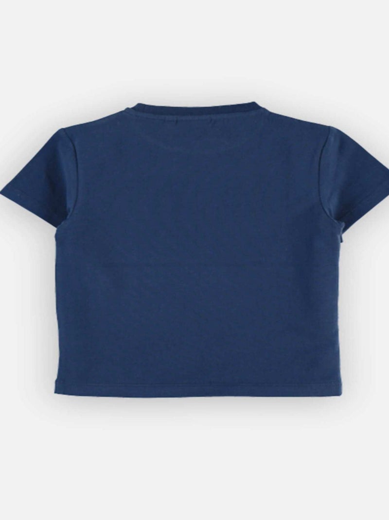 T-shirt en coton BIO, Bleu - Kiabi