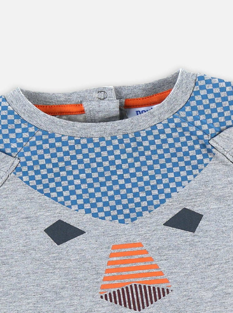 T-shirt en coton BIO, chiné Gris - Kiabi
