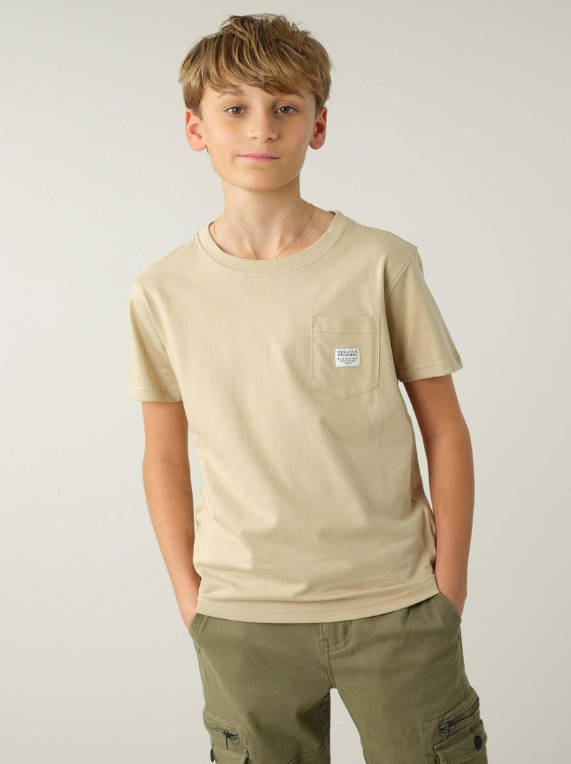 T-shirt en coton bio 'Deeluxe' Bleu marine - Kiabi
