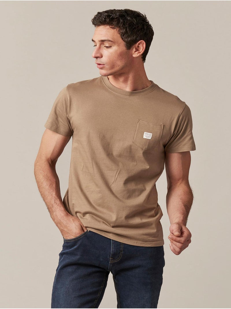 T-shirt en coton bio 'Deeluxe' Gris taupe - Kiabi