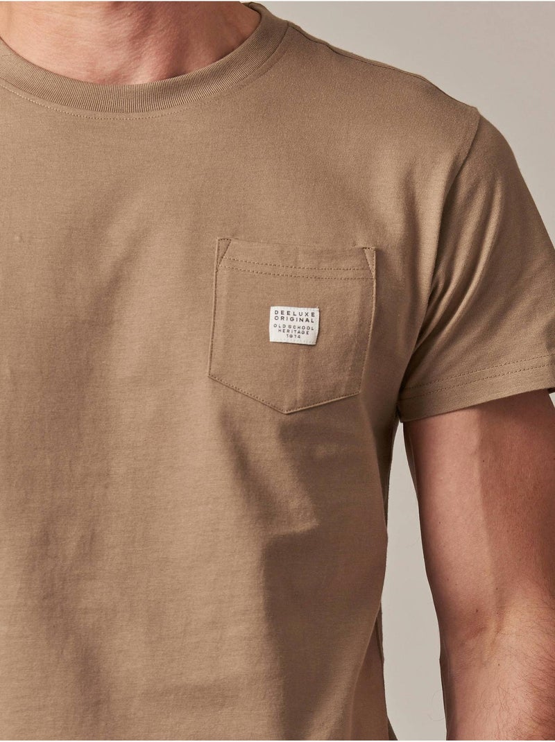T-shirt en coton bio 'Deeluxe' Gris taupe - Kiabi