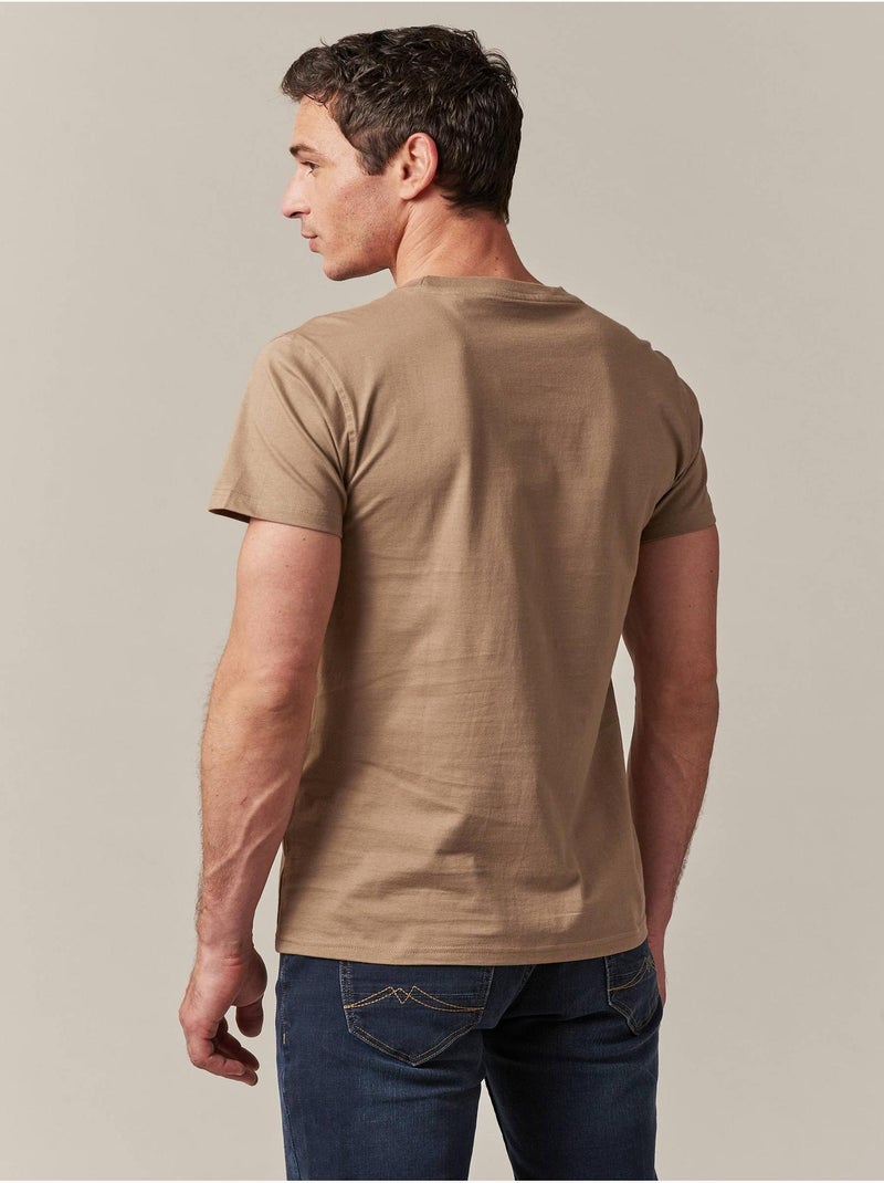 T-shirt en coton bio 'Deeluxe' Gris taupe - Kiabi