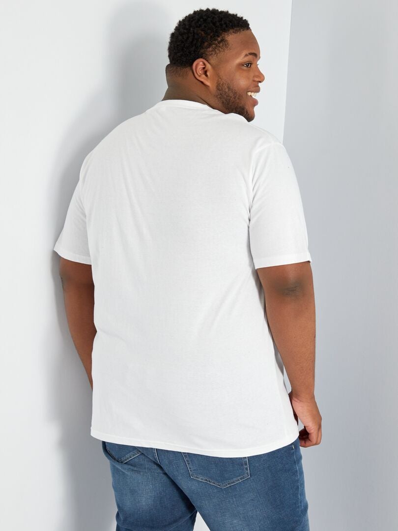 T-shirt en coton blanc - Kiabi