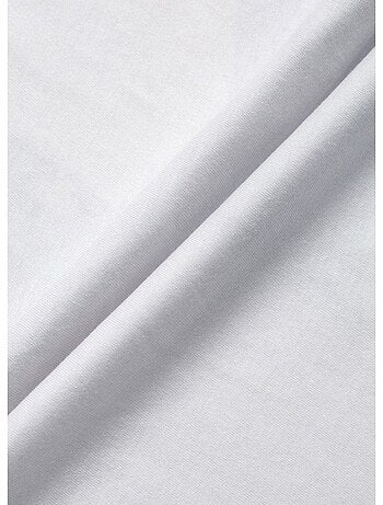 T-shirt en coton blanc uni avec une coupe droite et col rond