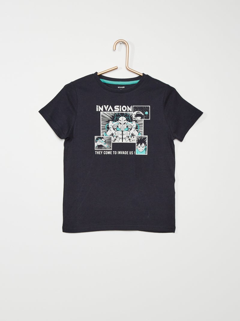 T-shirt en coton bleu marine - Kiabi