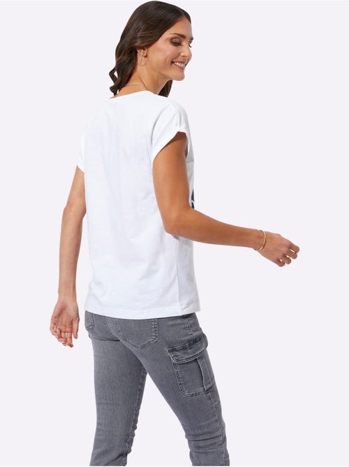 T shirt en coton col rond et manches courtes motif étoile - Taille standard - Witt - Kiabi T shirt en coton col rond et manches courtes motif étoile - Taille standard - Witt - Kiabi