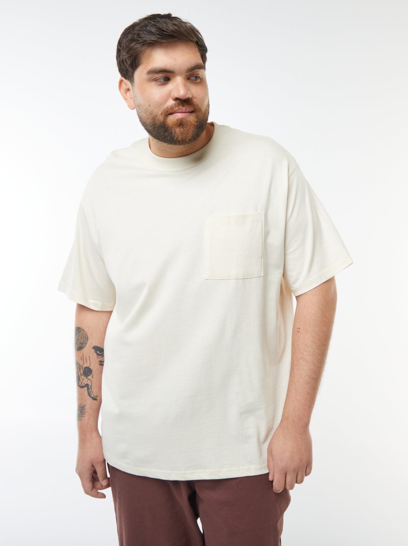 T-shirt en coton confort fit BLANC - Kiabi
