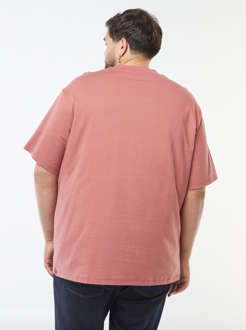 T-shirt en coton confort fit ROSE - Kiabi