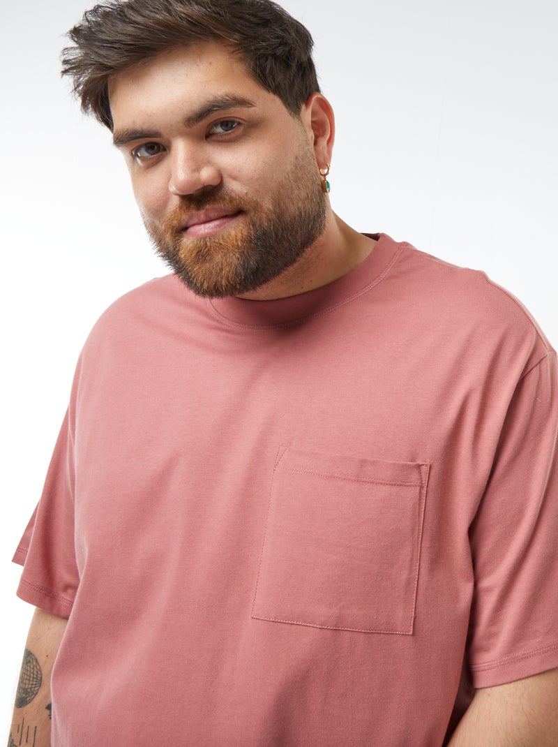 T-shirt en coton confort fit ROSE - Kiabi
