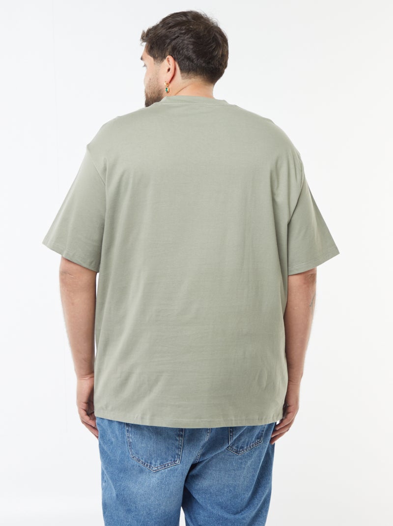 T-shirt en coton confort fit VERT - Kiabi