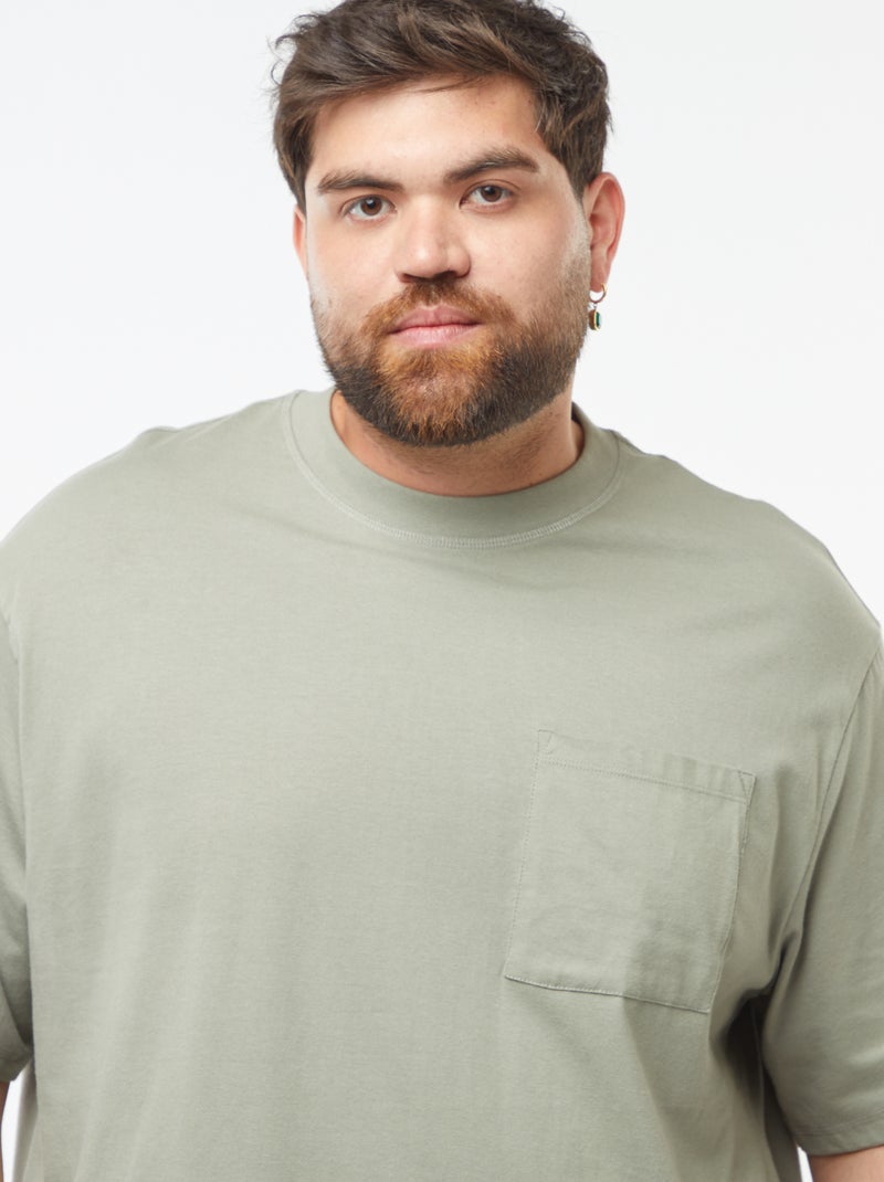 T-shirt en coton confort fit VERT - Kiabi