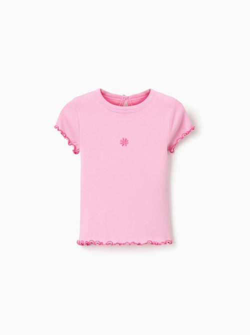 T-shirt en coton côtelé à extrémités ondulées - Kiabi T-shirt en coton côtelé à extrémités ondulées - Kiabi