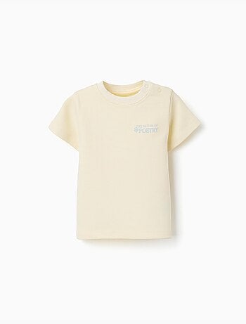 T-shirt en coton côtelé avec imprimé Poetry