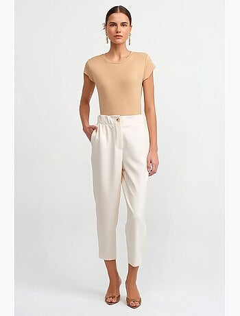 T-shirt en coton coupe slim à col rond dilvin