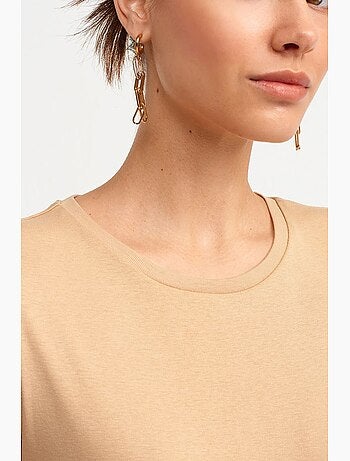 T-shirt en coton coupe slim à col rond dilvin