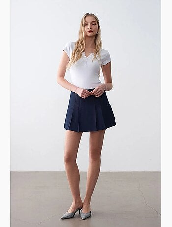 T-shirt femme en coton, coupe slim, col rond dilvin