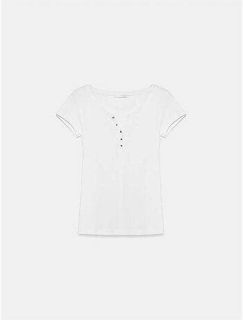 T-shirt femme en coton, coupe slim, col rond dilvin