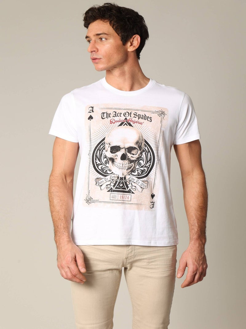 T-shirt en coton 'Deeluxe' Blanc - Kiabi