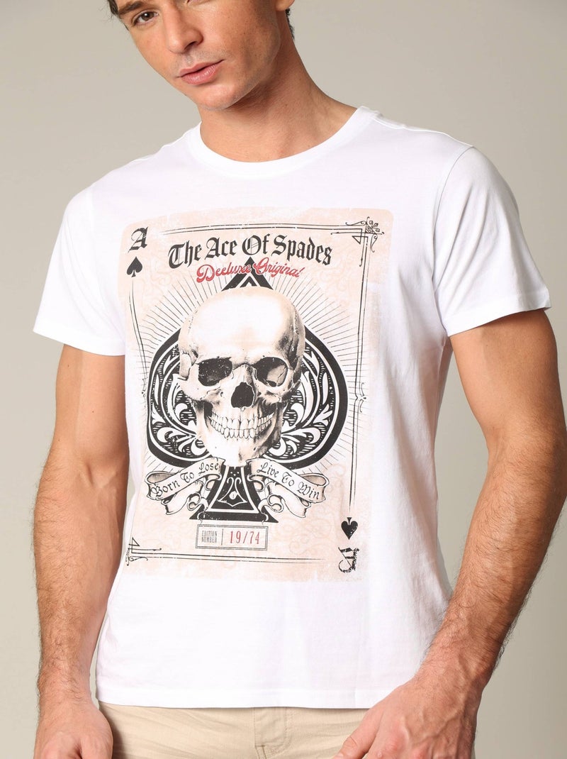 T-shirt en coton 'Deeluxe' Blanc - Kiabi