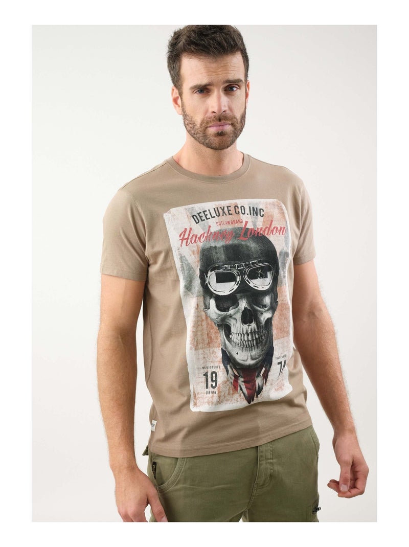 T-shirt en coton  'Deeluxe' Gris taupe - Kiabi