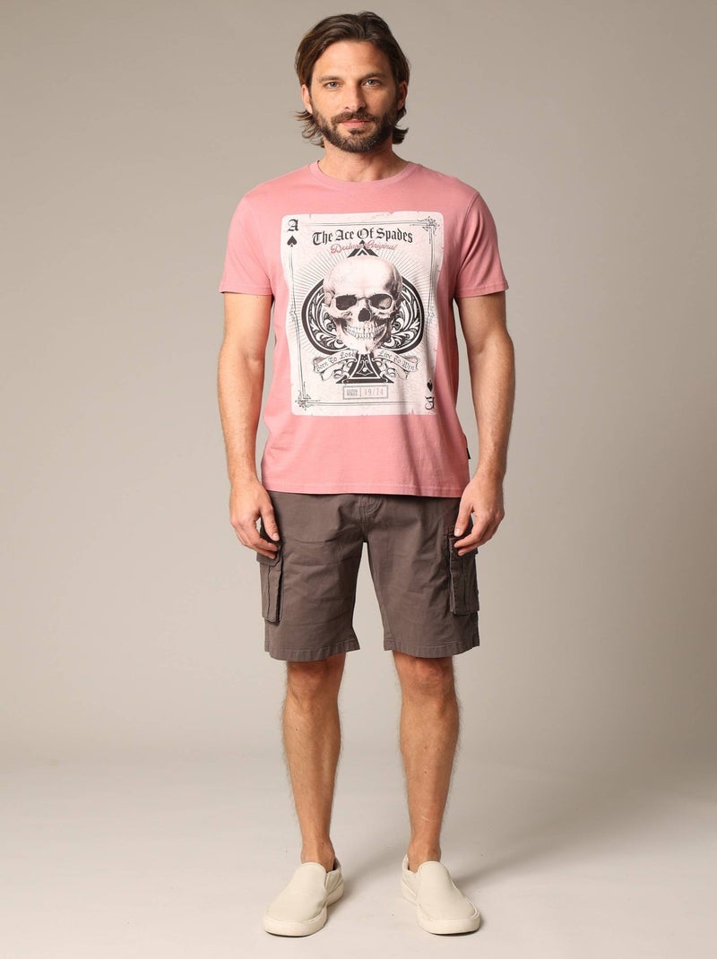 T-shirt en coton 'Deeluxe' Rose clair - Kiabi