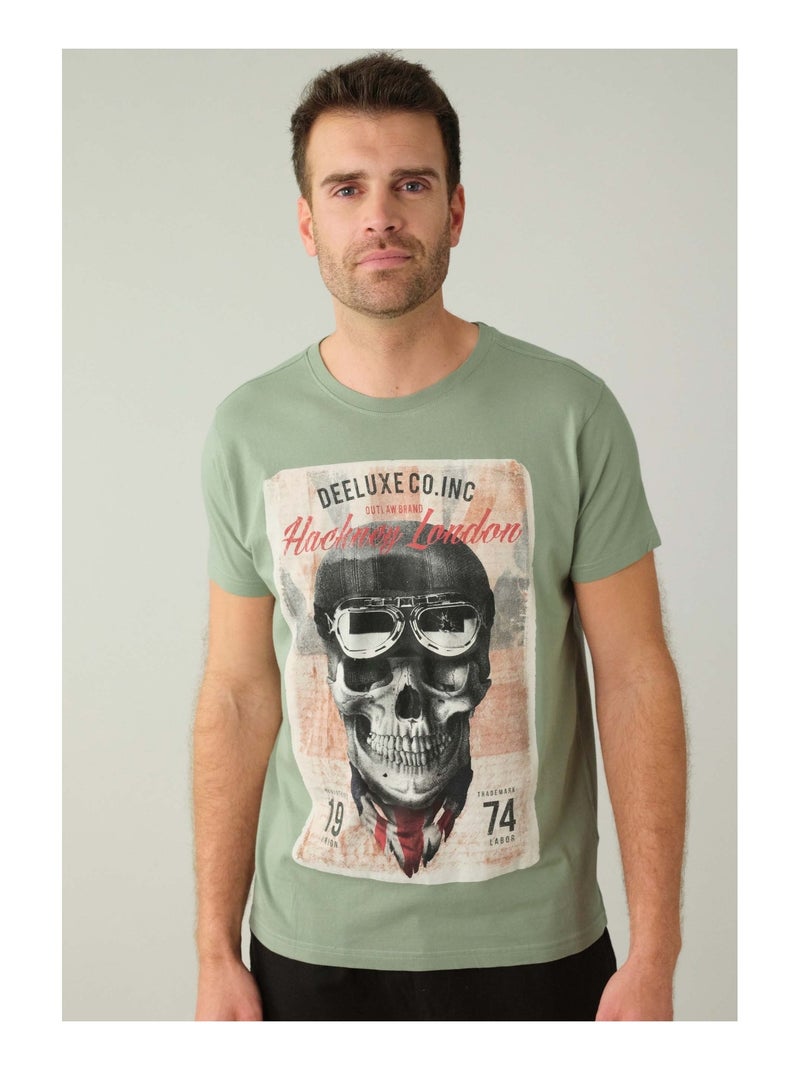 T-shirt en coton  'Deeluxe' Vert chèvrefeuille - Kiabi