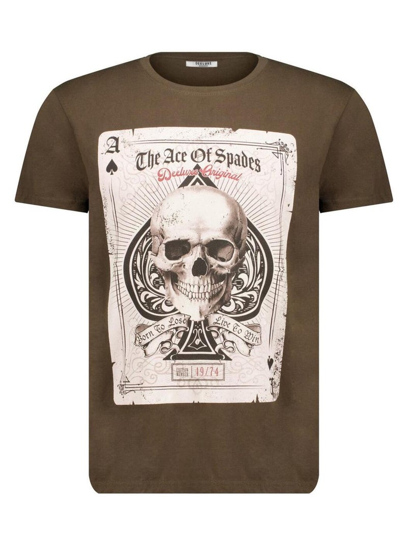 T-shirt en coton 'Deeluxe' Vert foncé - Kiabi