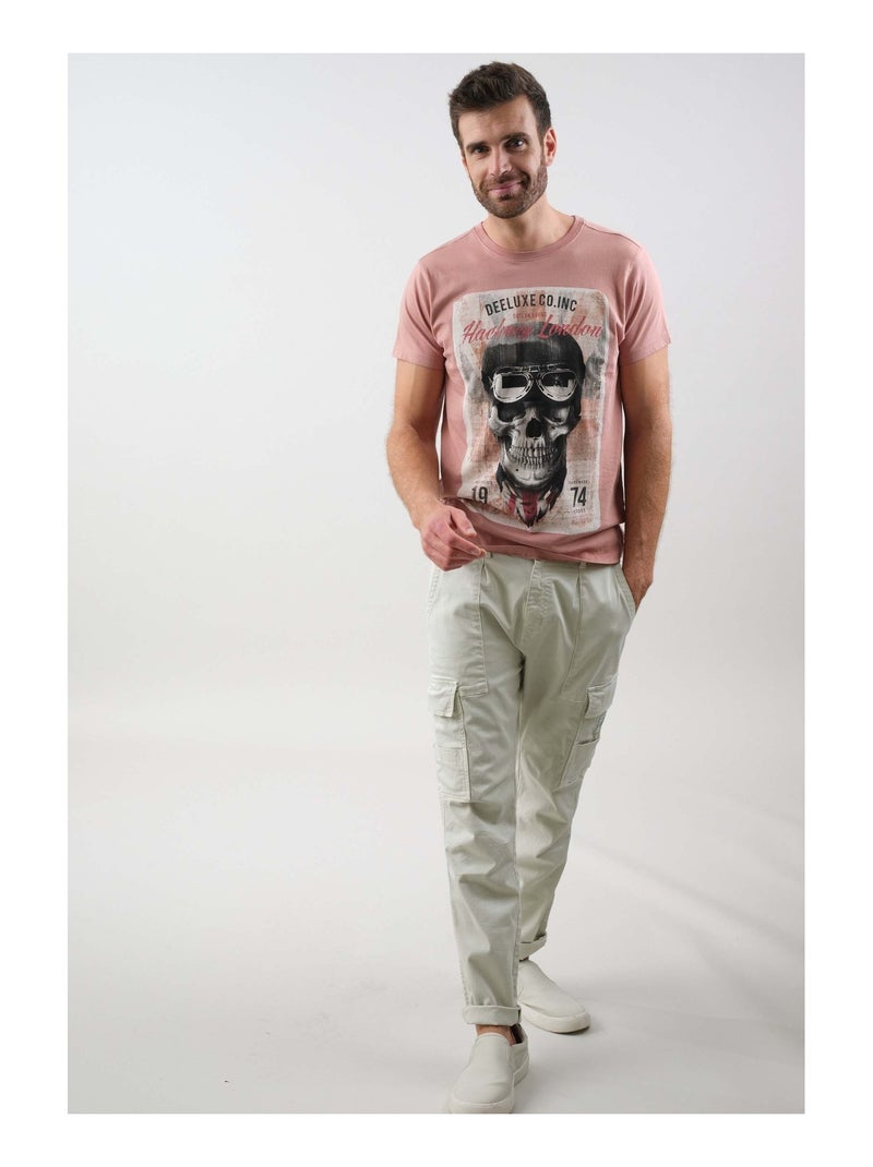 T-shirt en coton  'Deeluxe' Vieux rose - Kiabi