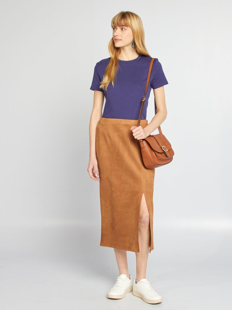 T-shirt en coton épais Bleu - Kiabi