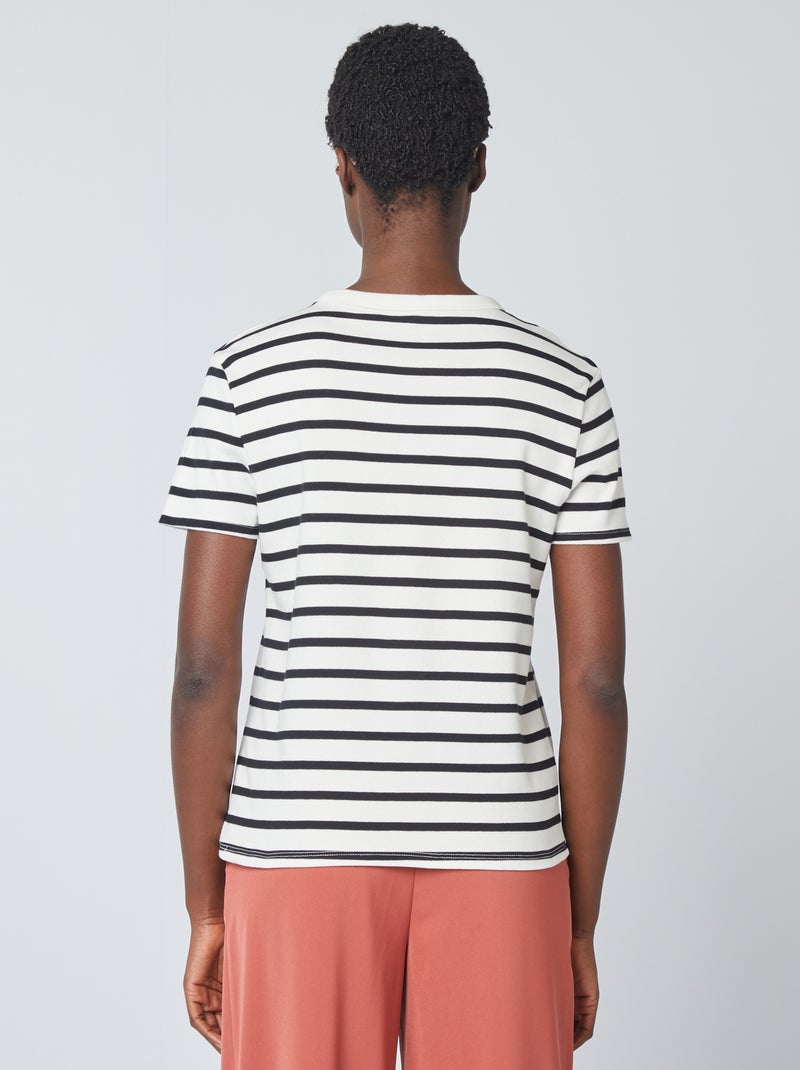T-shirt en coton épais Marine - Kiabi