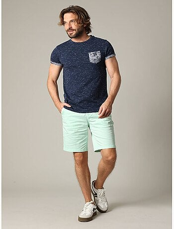 T-shirt en coton et col rond 'Deeluxe'