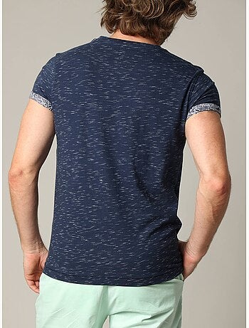 T-shirt en coton et col rond 'Deeluxe'