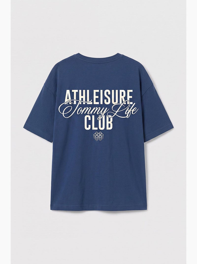 T-shirt en coton et élasthanne tommy Bleu marine - Kiabi