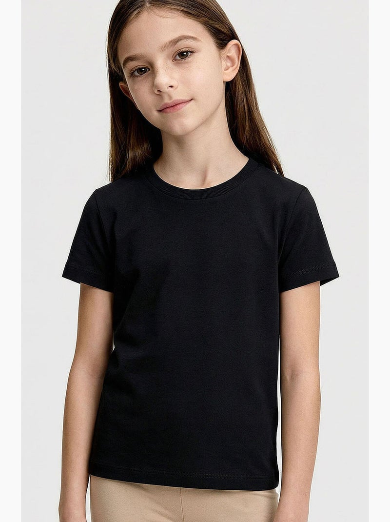 T-shirt en coton et élasthanne tommy Noir - Kiabi