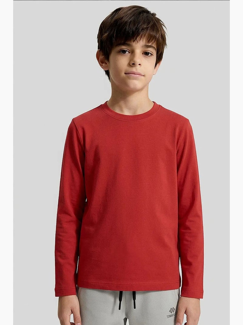 T-shirt en coton et élasthanne tommy Rouge - Kiabi