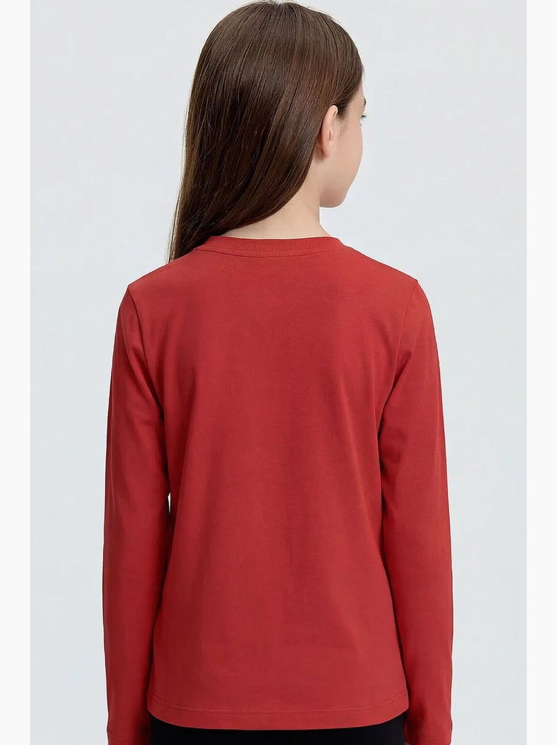 T-shirt en coton et élasthanne tommy Rouge - Kiabi