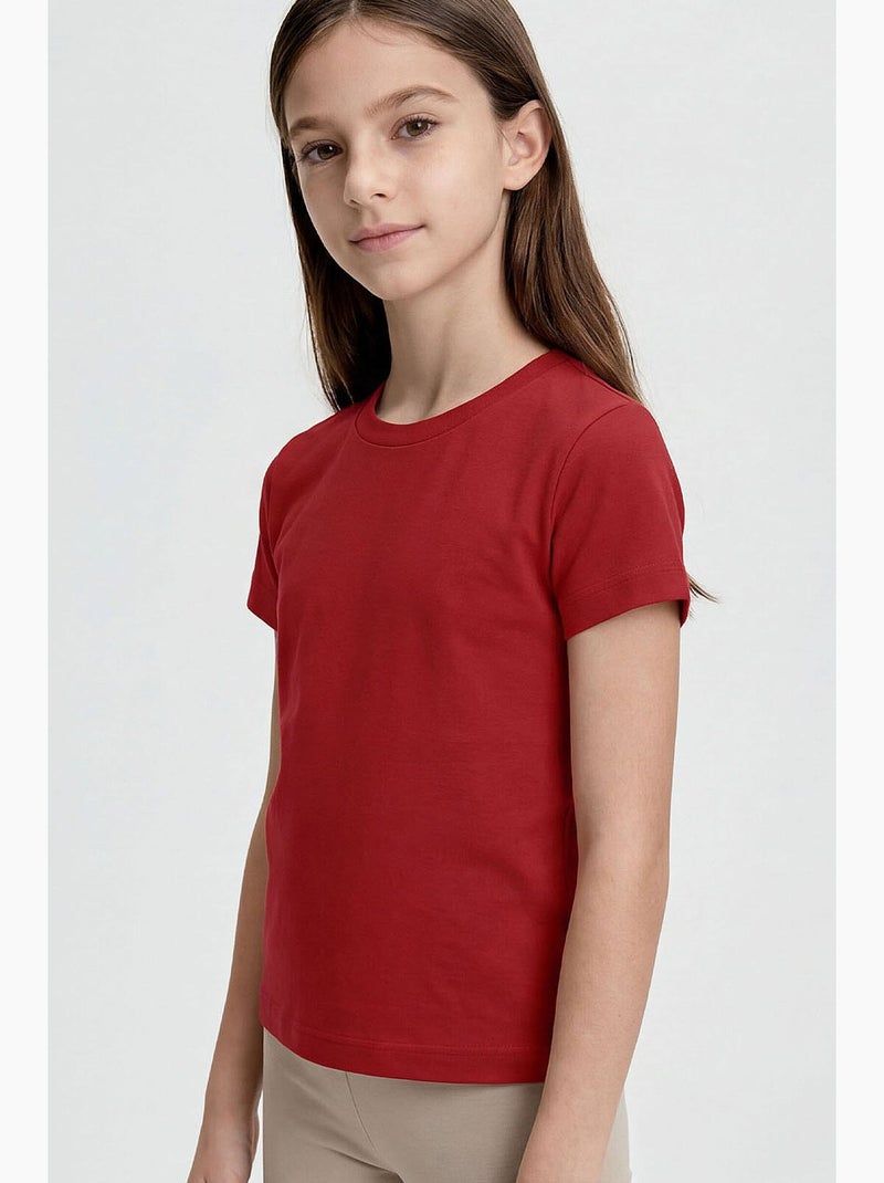 T-shirt en coton et élasthanne tommy Rouge - Kiabi