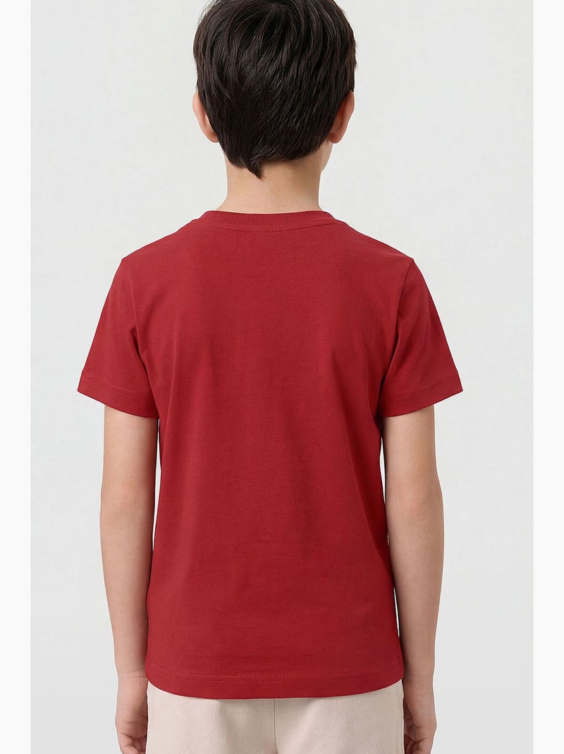T-shirt en coton et élasthanne tommy Rouge - Kiabi